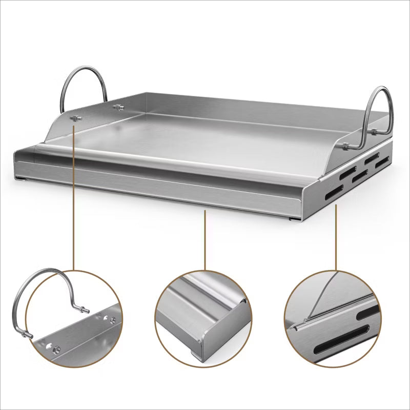 Grillplade Plancha 45x32 cm Rustfrit Stål