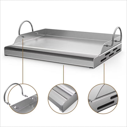 Grillplade Plancha 45x32 cm Rustfrit Stål