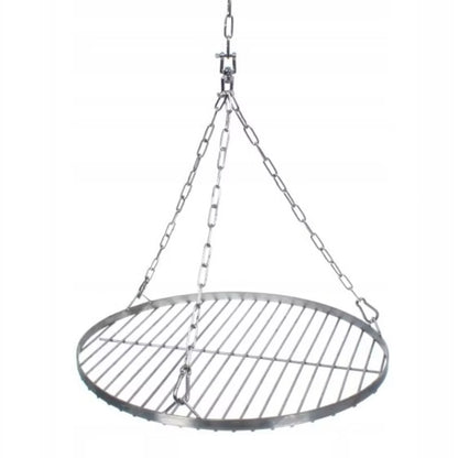 Grillrist Rund 70 cm Rustfrit Stål med Kæde