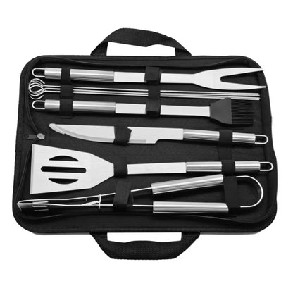 Grillsæt 9 Dele Rustfrit Stål med Etui