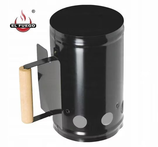Grillstarter Ø17x28 cm Sort Stål | 4250373203355