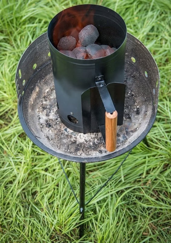 Grillstarter Ø17x28 cm Sort Stål | 4250373203355