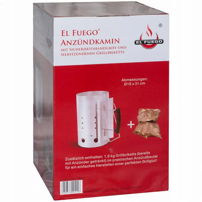Grillstarter Ø19x31 cm med Varmeskjold | 4250373204116