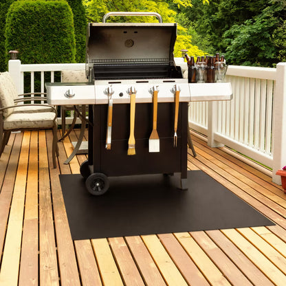 Grillunderlag 100x80 cm Sort Stål