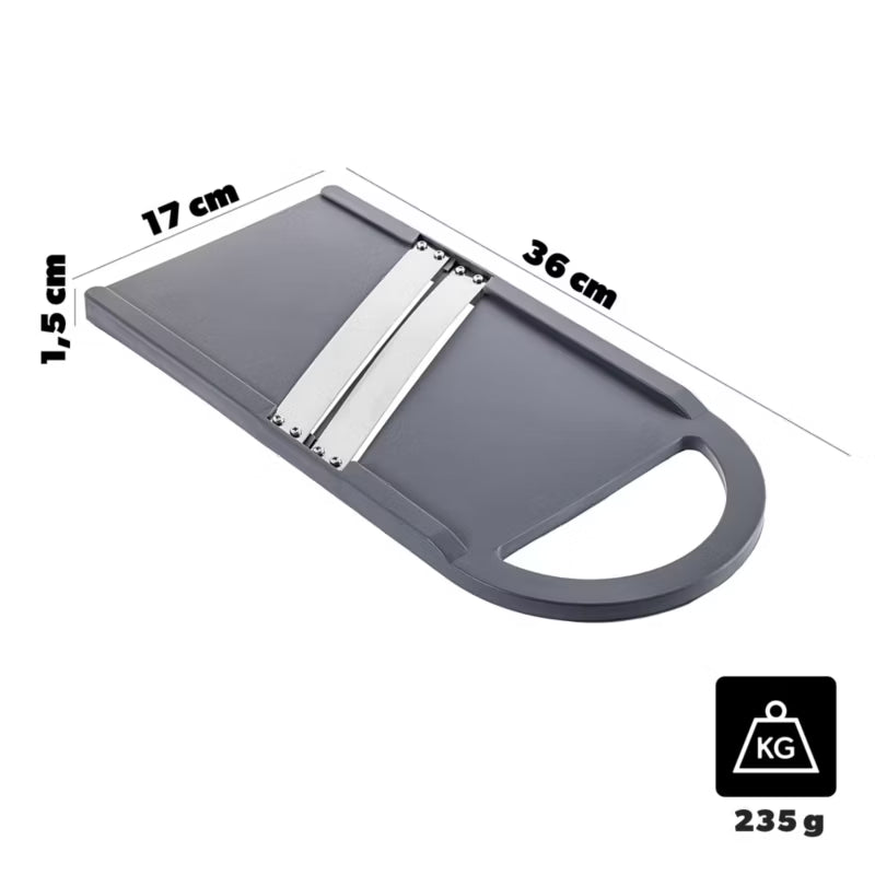 Grøntsagssnitter 36x17 cm Grå med 2 Knive