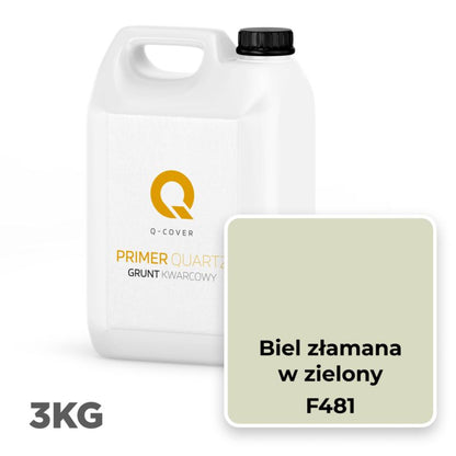 Kvartsgrunder F481 3 kg Knækket Hvid med Grøn Tone