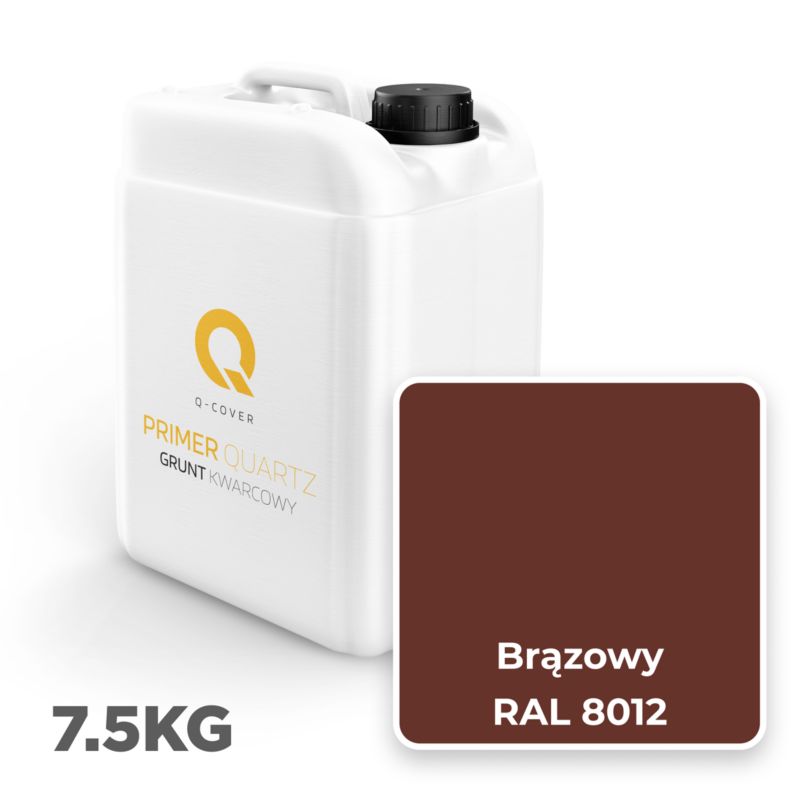 Kvartsgrunder under Pudslag 7,5 kg Brunrød RAL8012