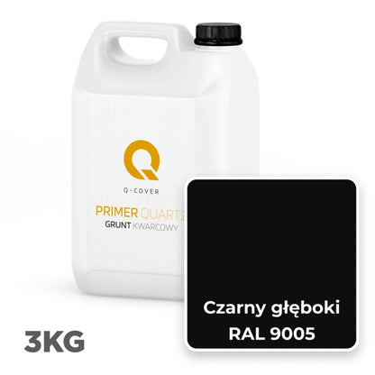 Kvartsgrunder til Silikonepuds 3 kg Dyb Sort RAL9005