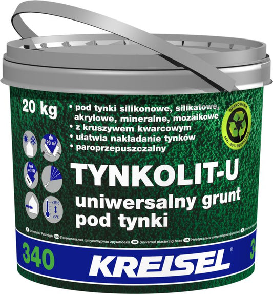 Kreisel Tynkolit U340 universalgrunder til puds, hvid, 20 kg