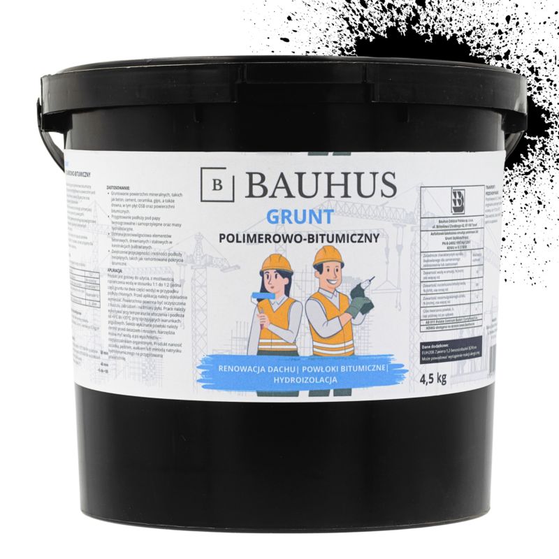 Bitumengrunder Hurtigtørrende Vandtæt 4,5 kg Brun/Sort