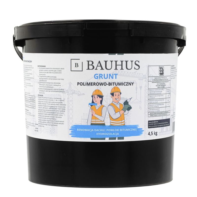 Bitumengrunder Hurtigtørrende Vandtæt 4,5 kg Brun/Sort