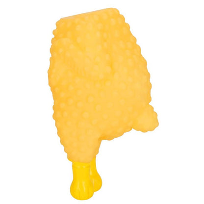 Springos gummihundelegetøj i kyllingeform med pibefunktion, gul, 1 stk.