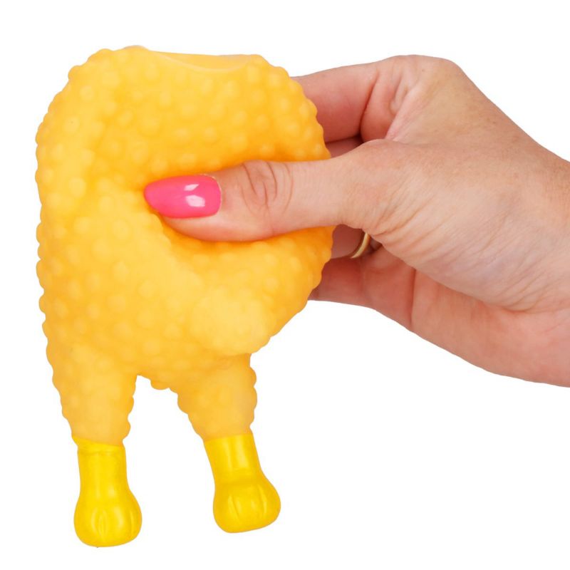 Springos gummihundelegetøj i kyllingeform med pibefunktion, gul, 1 stk.