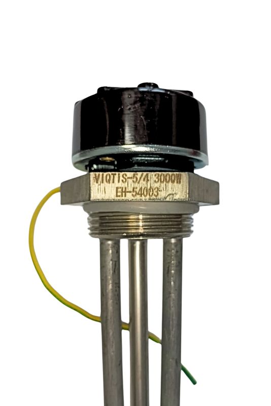 Varmelegeme Rustfrit Stål 5/4" 3 kW med Termostat