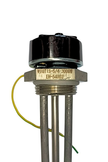 Varmelegeme Rustfrit Stål 5/4" 3 kW med Termostat