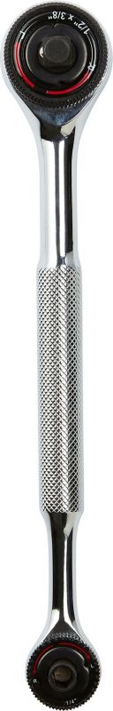 Ratelsæt 1/4", 3/8", 1/2" med 4 udskiftelige hoveder