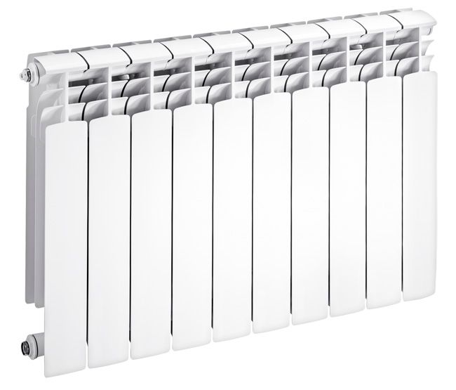 Aluminiumsradiator 80,5x57,2 cm Hvid 10 Elementer