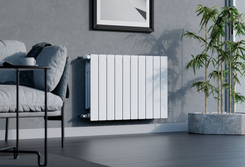 KFA Armatura ADR aluminiumsradiator med 10 elementer, hvid