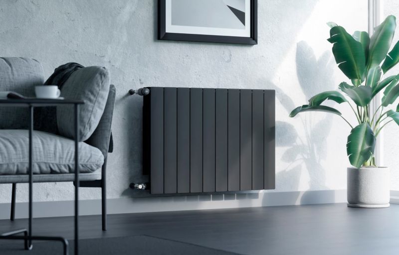 Aluminium Radiator ADR 500 80,5x57 cm Sort Mat