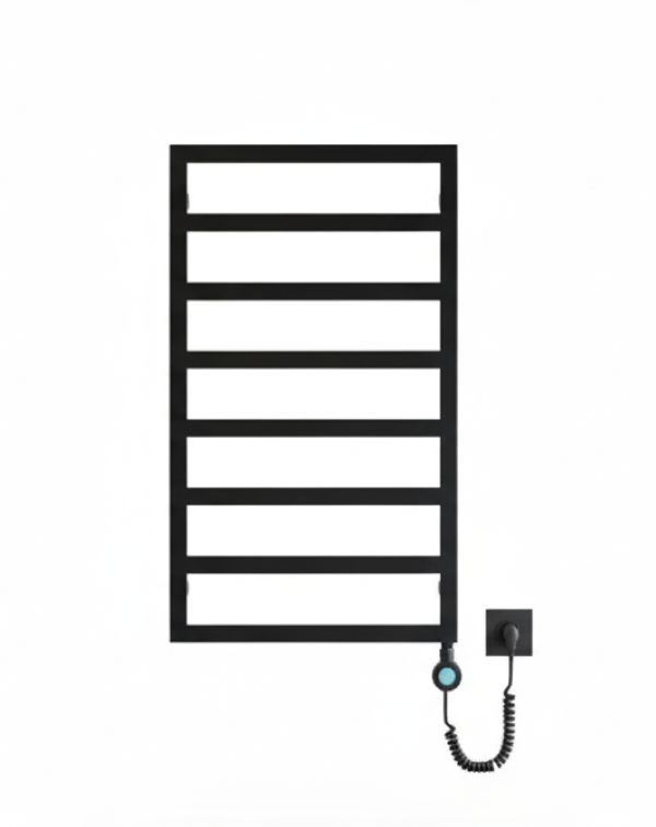 Elektrisk Håndklædetørrer 87x50 cm Sort Mat 200W