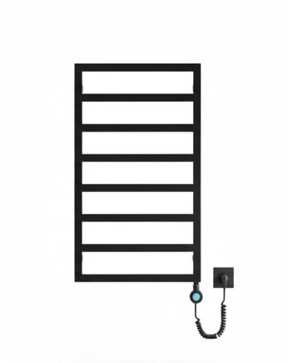 Elektrisk Håndklædetørrer 87x50 cm Sort Mat 200W
