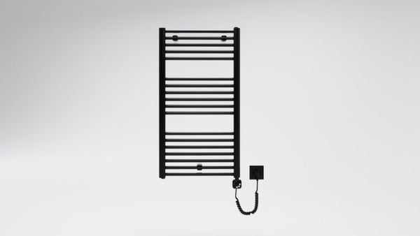 Elektrisk Håndklædetørrer 92,2x50 cm Sort Mat 400W