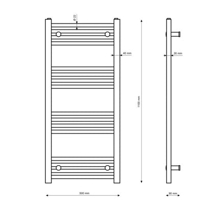 Håndklædetørrer Breno 50x110 cm Hvid