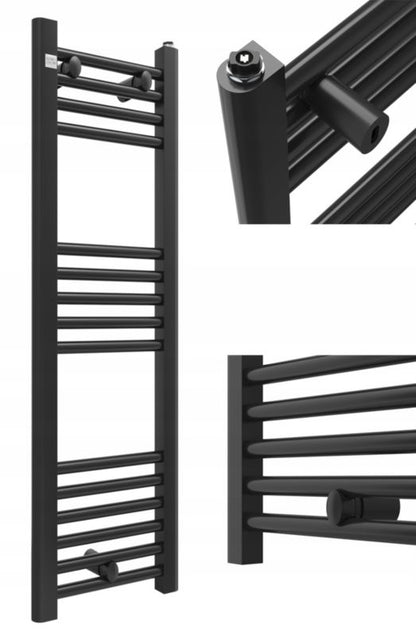 Håndklædetørrer Puerto 30x100 cm Sort Stål