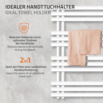 Håndklædetørrer 50x100 cm Hvid med 300 W Varmelegeme
