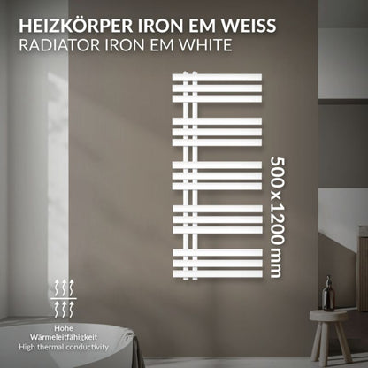 Håndklædetørrer Iron EM 50x120 cm Hvid
