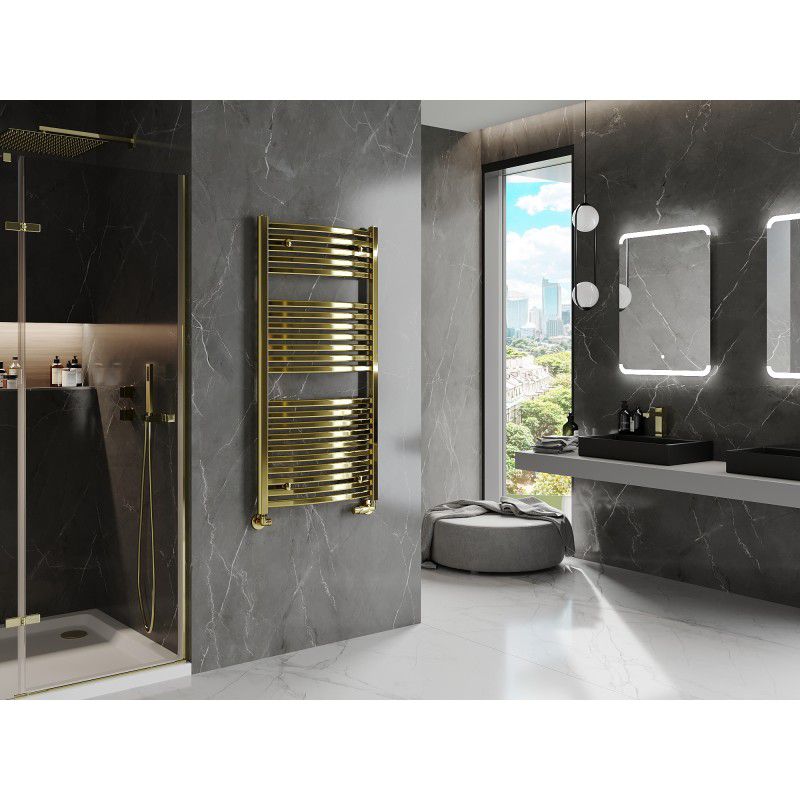 Mexen Helios badeværelsesradiator 1200x600 i guld