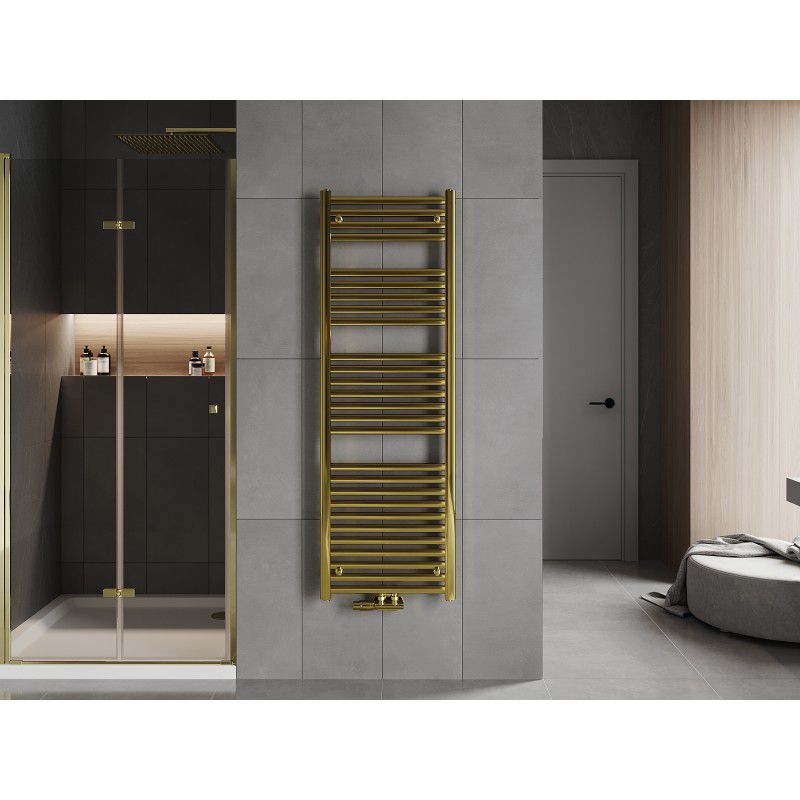 Mexen Hades badeværelsesradiator 1500x500 guldfarvet