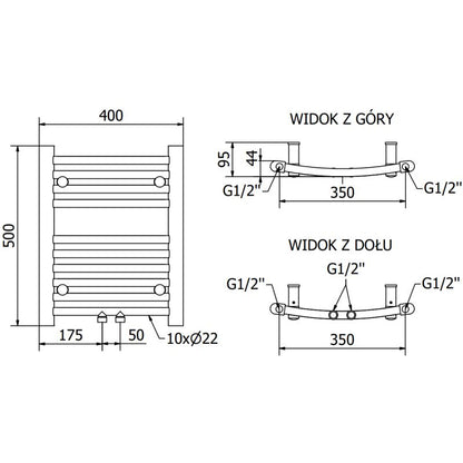 Mexen Ares badeværelsesradiator 500x400 mm krom