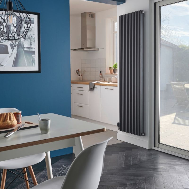 Dekorativ radiator GoodHome Kensal 180 x 50 cm antracit