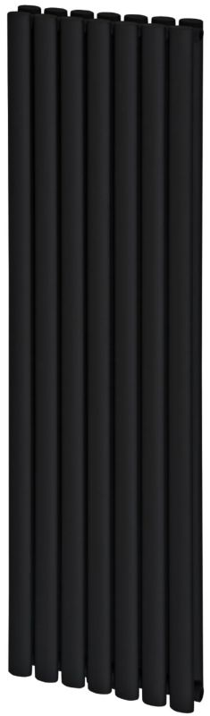 Luxrad Oval dobbelt dekorativ radiator 170 x 41 cm mat sort