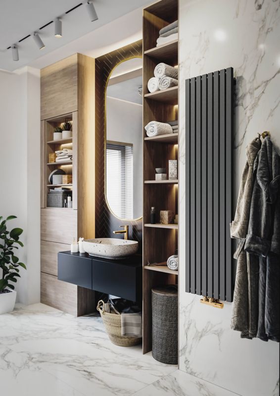 Dekorativ radiator Terma Nodi 160 x 39 cm antracit