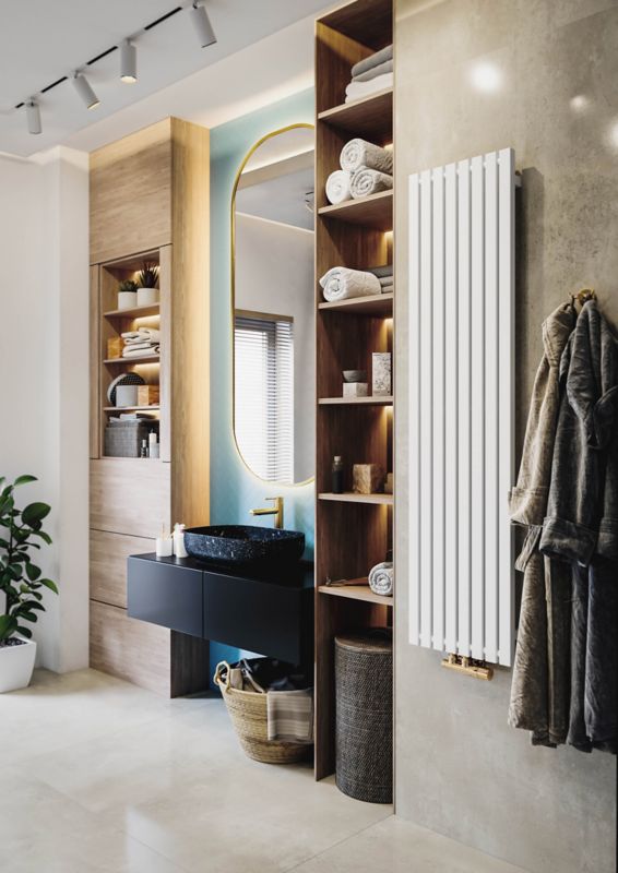 Dekorativ radiator Terma Nodi 160 x 39 cm hvid