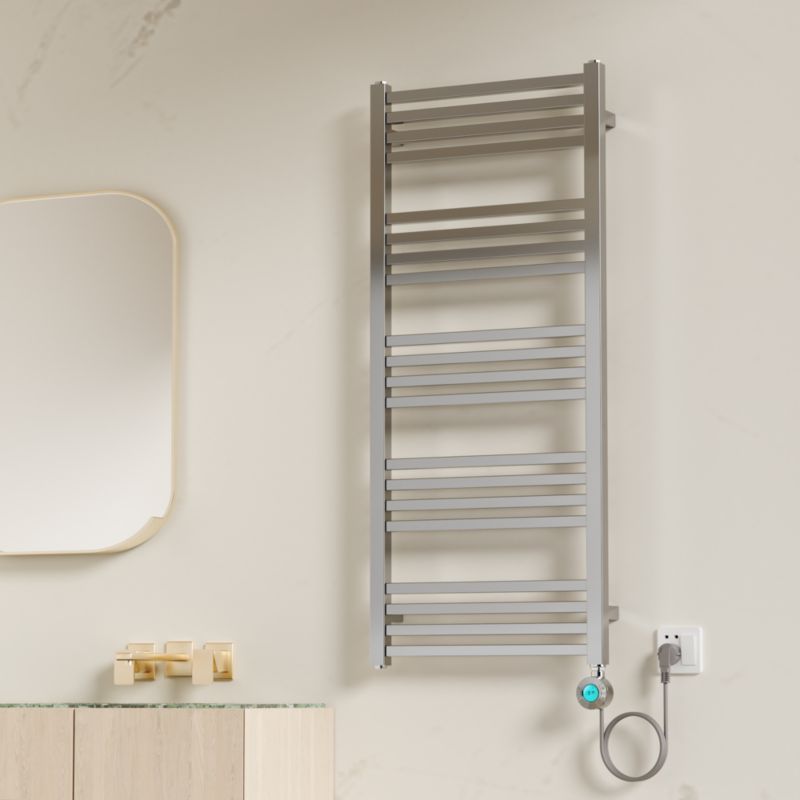 Elektrisk Håndklædetørrer Duala 45x105 cm 400W Krom