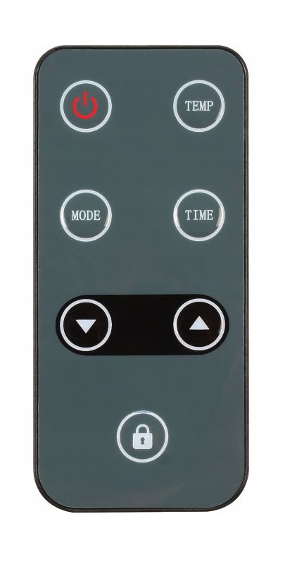 Glaskonvektor 1000W Hvid med Fjernbetjening