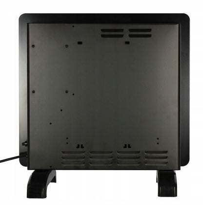 El-radiator Glas 1000W Sort med Fjernbetjening