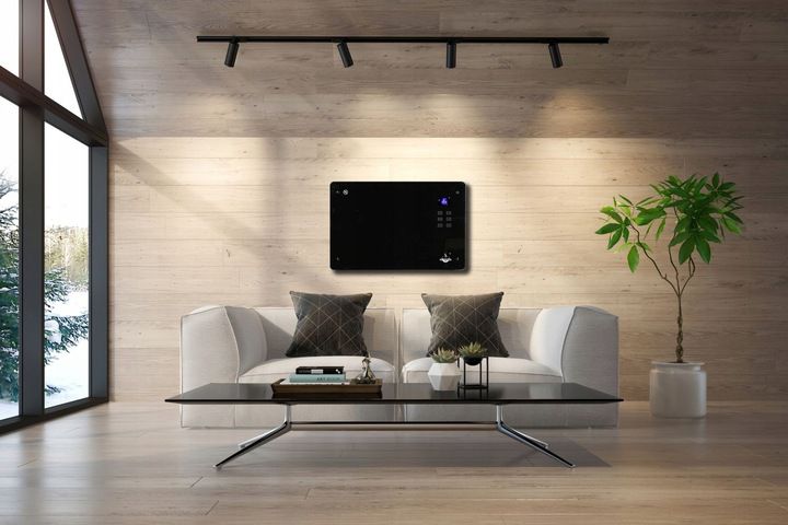 Glasradiator 1500W Sort med Fjernbetjening | 4250373249742