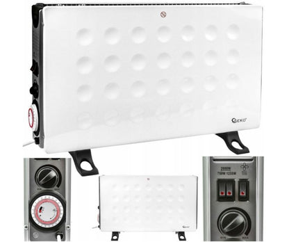 Konvektor Radiator 2000W med Termostat Hvid | DL06D