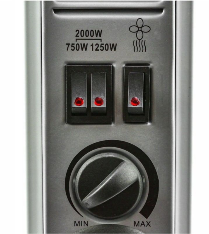 Konvektor Radiator 2000W med Termostat Hvid | DL06D