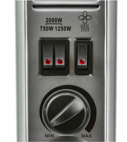 Konvektor Radiator 2000W med Termostat Hvid | DL06D