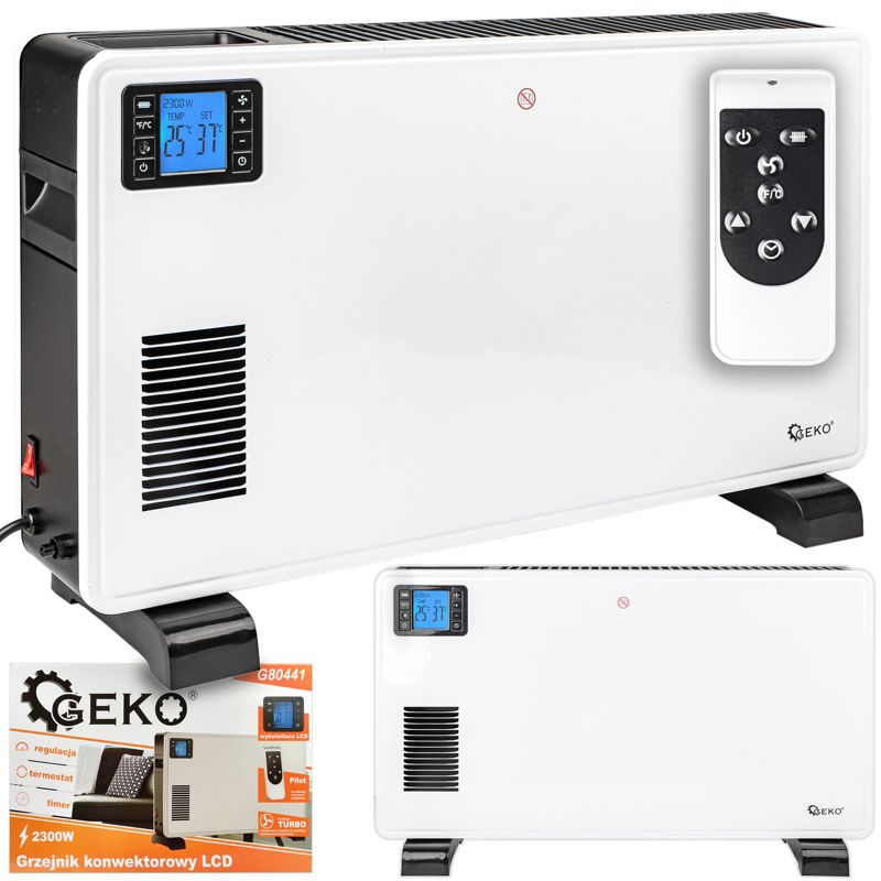 Konvektor Radiator 2300W LCD Termostat Hvid G80441