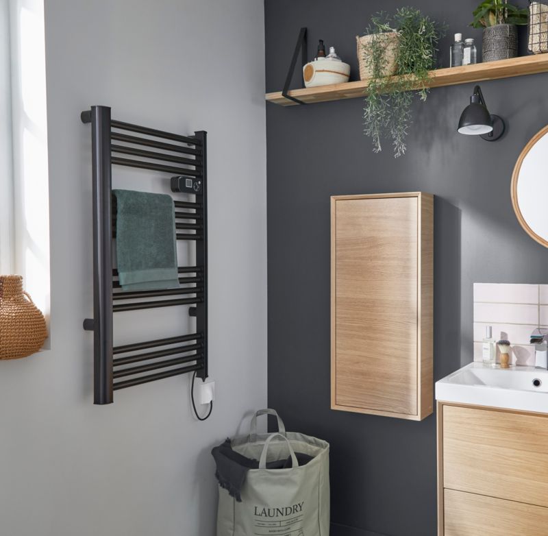 GoodHome Melton elektrisk radiator 500 W sort