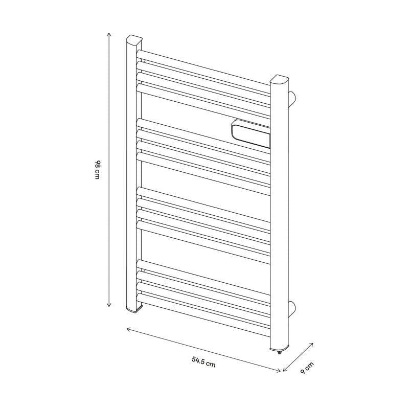 GoodHome Melton elektrisk radiator 500 W sort