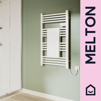 Elektrisk Håndklædetørrer Melton 96x54 cm 500W Hvid