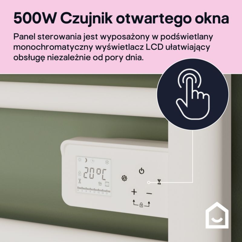 Elektrisk Håndklædetørrer Melton 96x54 cm 500W Hvid