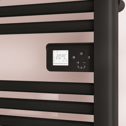 Elektrisk Håndklædetørrer Melton 96x54 cm 500W Sort